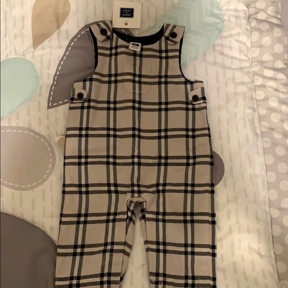Janie and Jack Infant Plaid One Piece